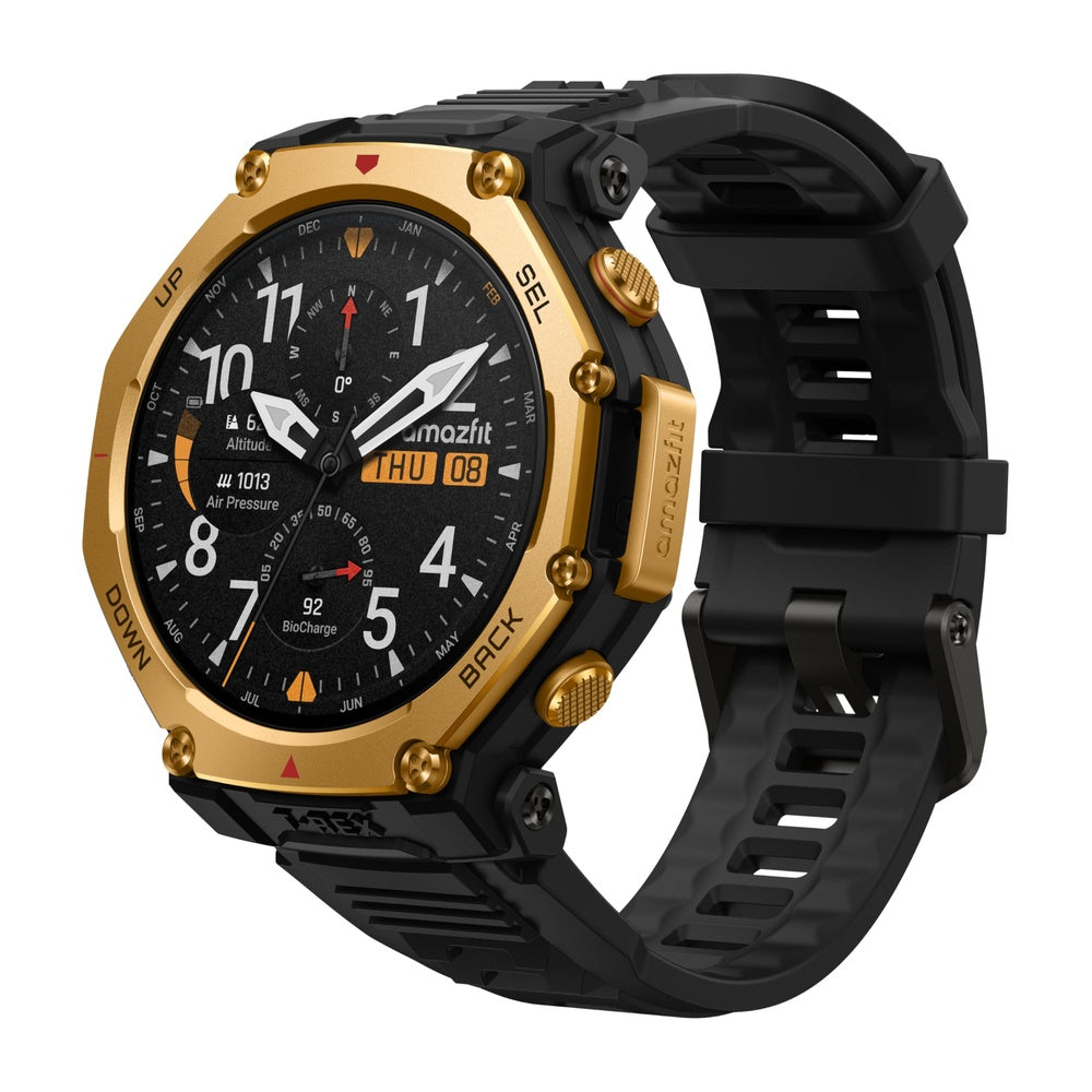 Reloj inteligente Amazfit T-Rex 3 Pro con pantalla AMOLED de zafiro, bisel de titanio y GPS de doble banda