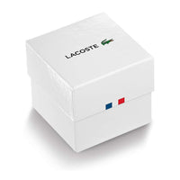 Lacoste 12.12 Reloj multifunción de cuarzo para mujer con diseño contemporáneo, esfera curvada de aluminio y correa de silicona