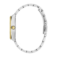 GUESS, reloj pulsera para mujer con borde de moneda, multicolor, resistente al agua y diseño elegante
