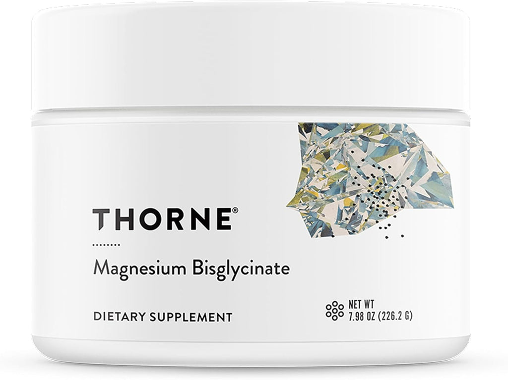 Thorne - Bisglicinato de magnesio, fórmula de magnesio en polvo, favorece un sueño reparador, certificado NSF para el deporte, sin gluten, 6.5 onzas, 60 porciones