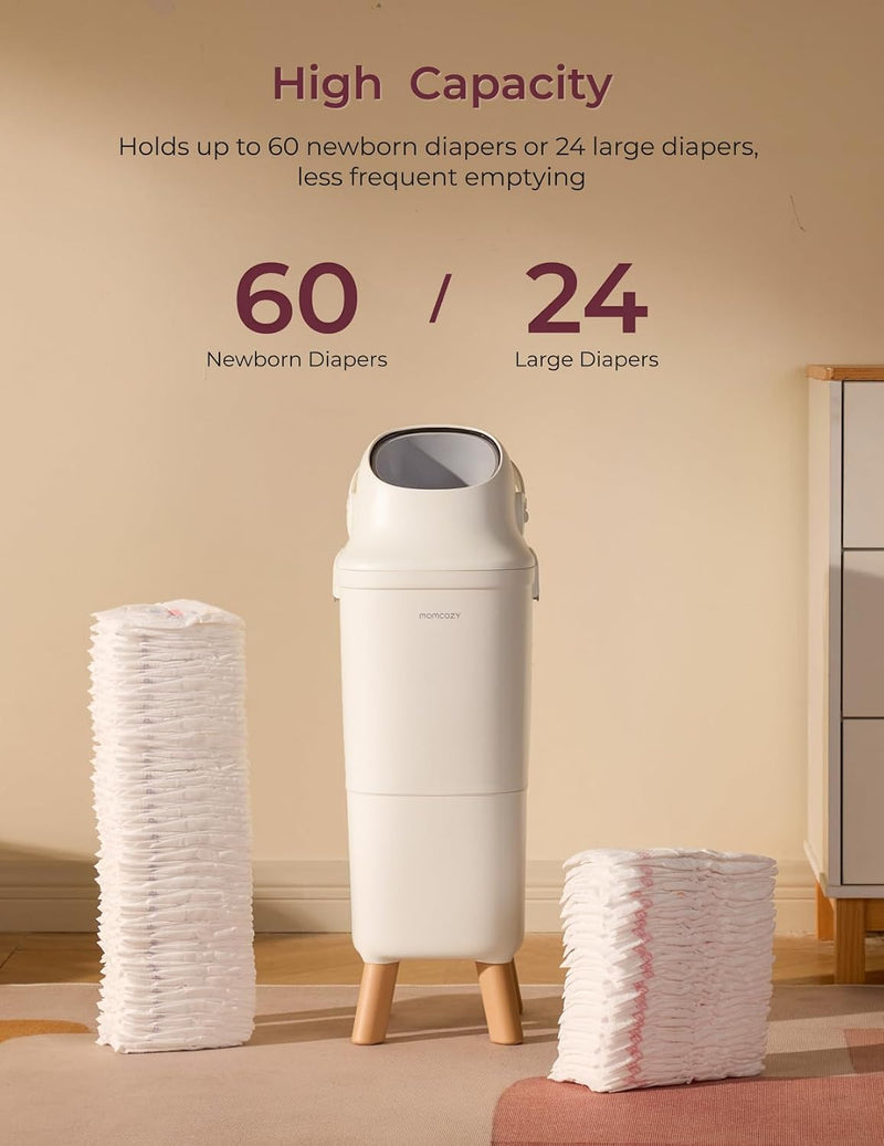 Momcozy Cubo para Pañales con Control de Olores