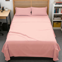 Full XL Sheets - 4 Piece Full XL Sheet Set - Cool & Breathable - Baby Pink