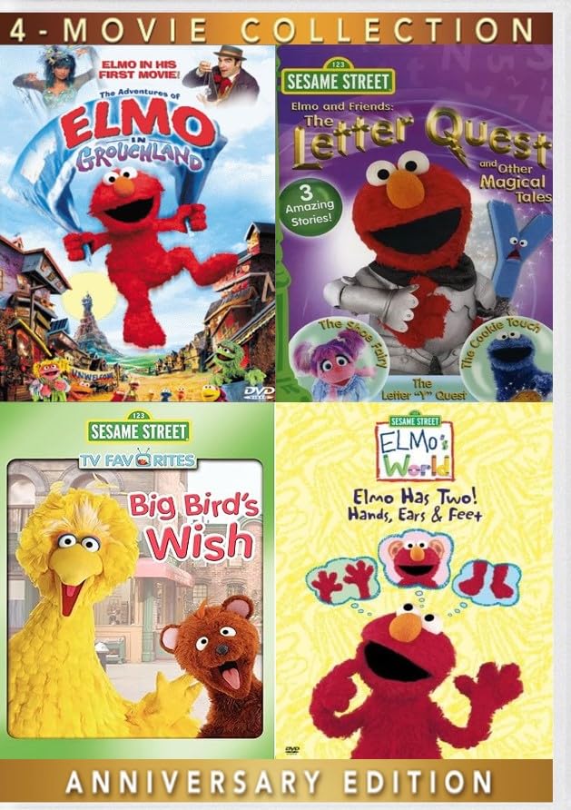 Sesame Street: 4-Film Collection: Adventures of Elmo in Grouchland / The Letter Quest & Other Magical Tales / Big Bird's