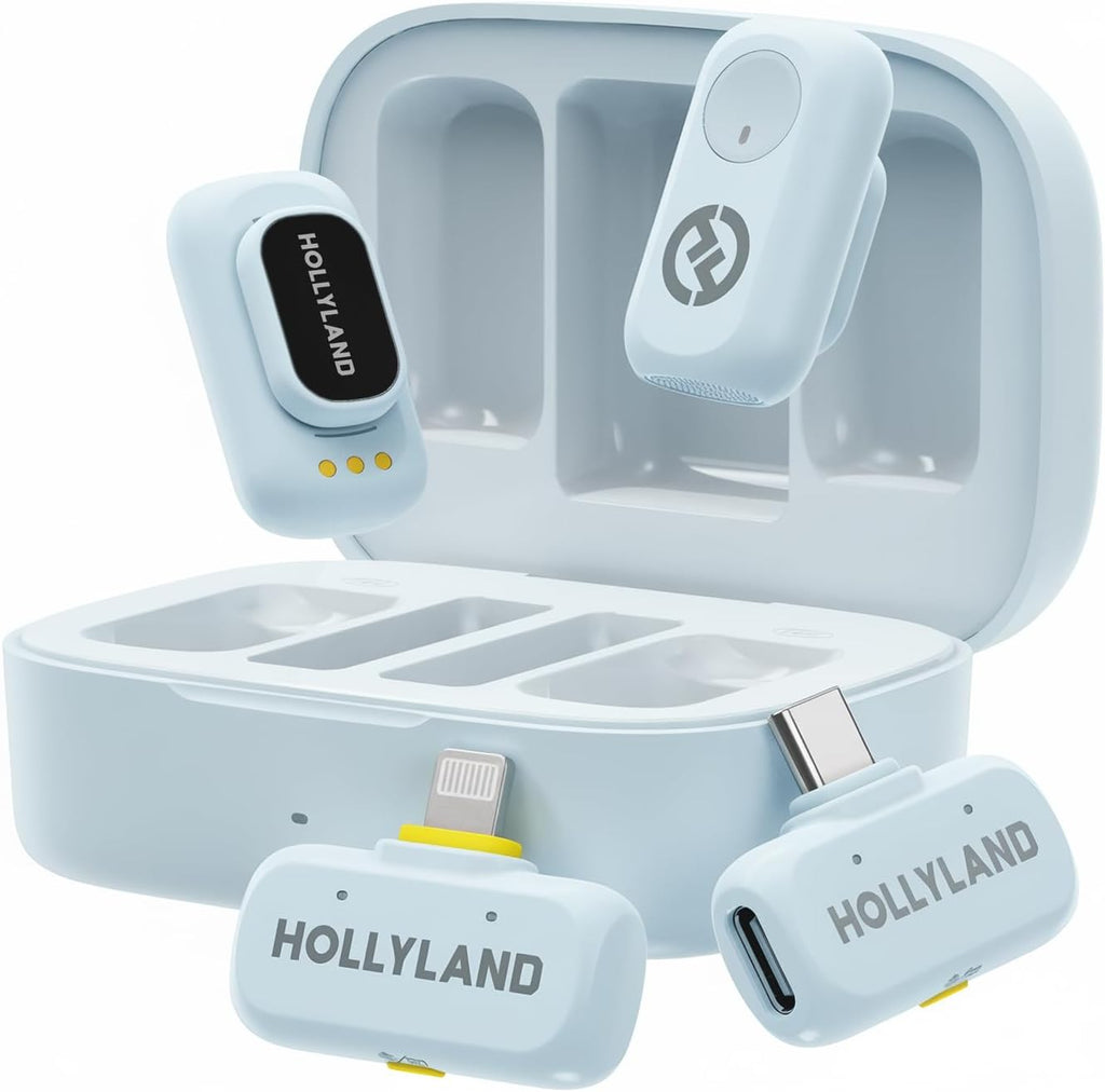 Hollyland Lark A1 Wireless Mini Microphone for iPhone & Android, 48kHz/24-bit, 3-Level Intelligent Noise Cancel, Microph