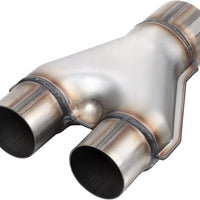 A-KARCK Exhaust Y Pipe 3" Inlet, Stainless Steel 2.25" Outlet 10" Long Y Pipe Withstands High Temperatures