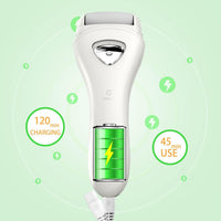 PRITECH Removedores de callos eléctricos recargables, herramientas electrónicas portátiles de pedicura, kit de eliminación de callos eléctrico, cuidado profesional de pies Pedi perfecto para piel seca
