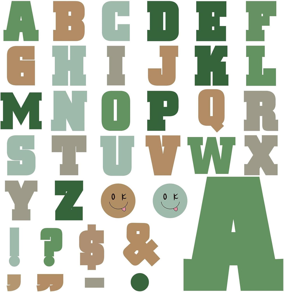 136 Pcs 12 In Extra Large Bulletin Board Letter Green Classroom Wall Decor