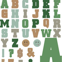 136 Pcs 12 In Extra Large Bulletin Board Letter Green Classroom Wall Decor