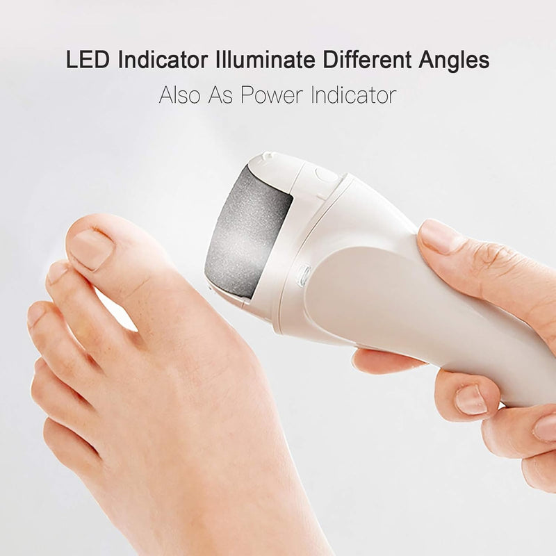 PRITECH Removedores de callos eléctricos recargables, herramientas electrónicas portátiles de pedicura, kit de eliminación de callos eléctrico, cuidado profesional de pies Pedi perfecto para piel seca