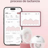 Momcozy M5 Extractor de Leche Inteligente Manos Libres - Pack de 2 (Gris)
