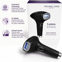 MICHAEL TODD Beauty - Depilación láser IPL Lumos para mujeres y hombres, tecnología Coolmax de 50 °F, 999,999 flashes, 3 en 1 con sensor de piel para depilación casi indolora y permanente