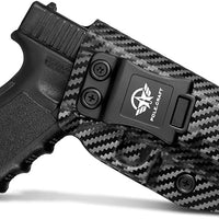 POLE.CRAFT Carbon Fiber IWB Kydex Holster Fits: Glock 19 19X 25 44 45 (Gen 1 2 3 4 5) & Glock 23 32 (Gen 3 4) - Inside W