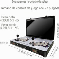WYGaming Portable 20000 in 1 Metal Box 3D Arcade Game Console, 22 inch Screen