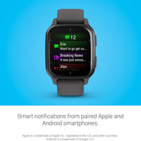 Garmin Venu® Sq 2 GPS Smartwatch - AMOLED Display, All-Day Health Monitoring, Long Battery Life, Activity & Heart Rate Tracker, Slate and Shadow Gray