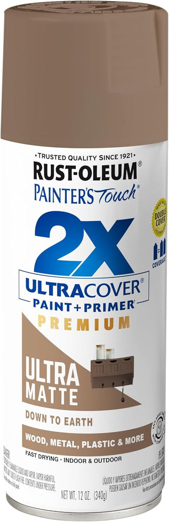 Rust-Oleum Painter's Touch 2X Ultra Cover Spray Paint, Down to Earth