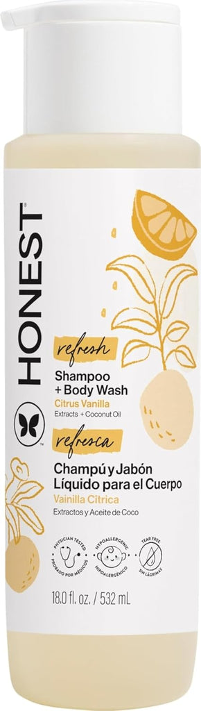 The Honest Company Shampoo & Body Wash, Citrus Vanilla Refresh, 18 fl oz