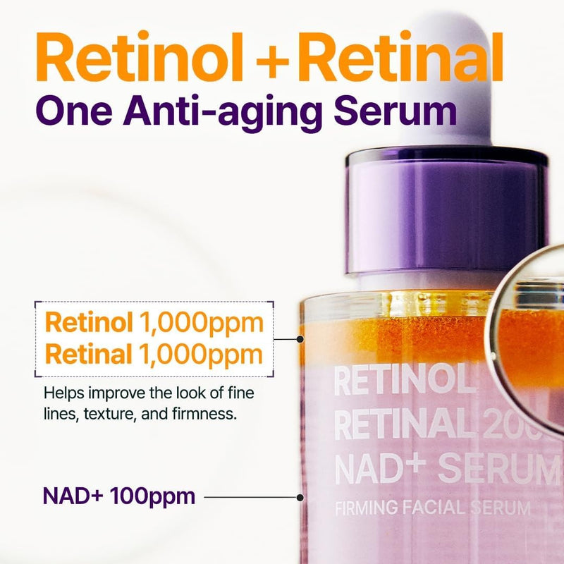 PURITO Retinol 0.1% + Retinal 0.1% Suero facial antienvejecimiento