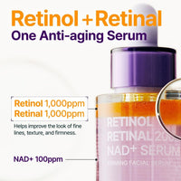 PURITO Retinol 0.1% + Retinal 0.1% Suero facial antienvejecimiento