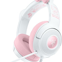Razer Kraken Kitty V2 USB Wired Headset: Hello Kitty Ears - Chroma RGB Stream Reactive Lighting, HyperClear Cardioid Mic, 7.1 Surround Sound, Triforce 40mm Drivers - Hello Kitty Edition