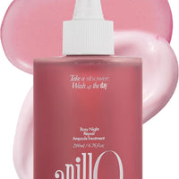 ANILLO Tratamiento Rosy Night de ampollas capilares para cabello dañado – Fórmula de reparación de agua a crema con péptidos y aminoácidos – Control del encrespamiento, seguro para el color, sin silic