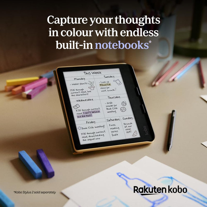 Kobo Libra Colour — eReader a Color 7" E Ink Kaleido 3, Resistente al Agua, Audiolibros