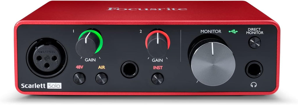 Focusrite Scarlett Solo 3rd Gen USB Audio Interface for Guitarists, Vocalists, Podcasters or Producers to record and pla