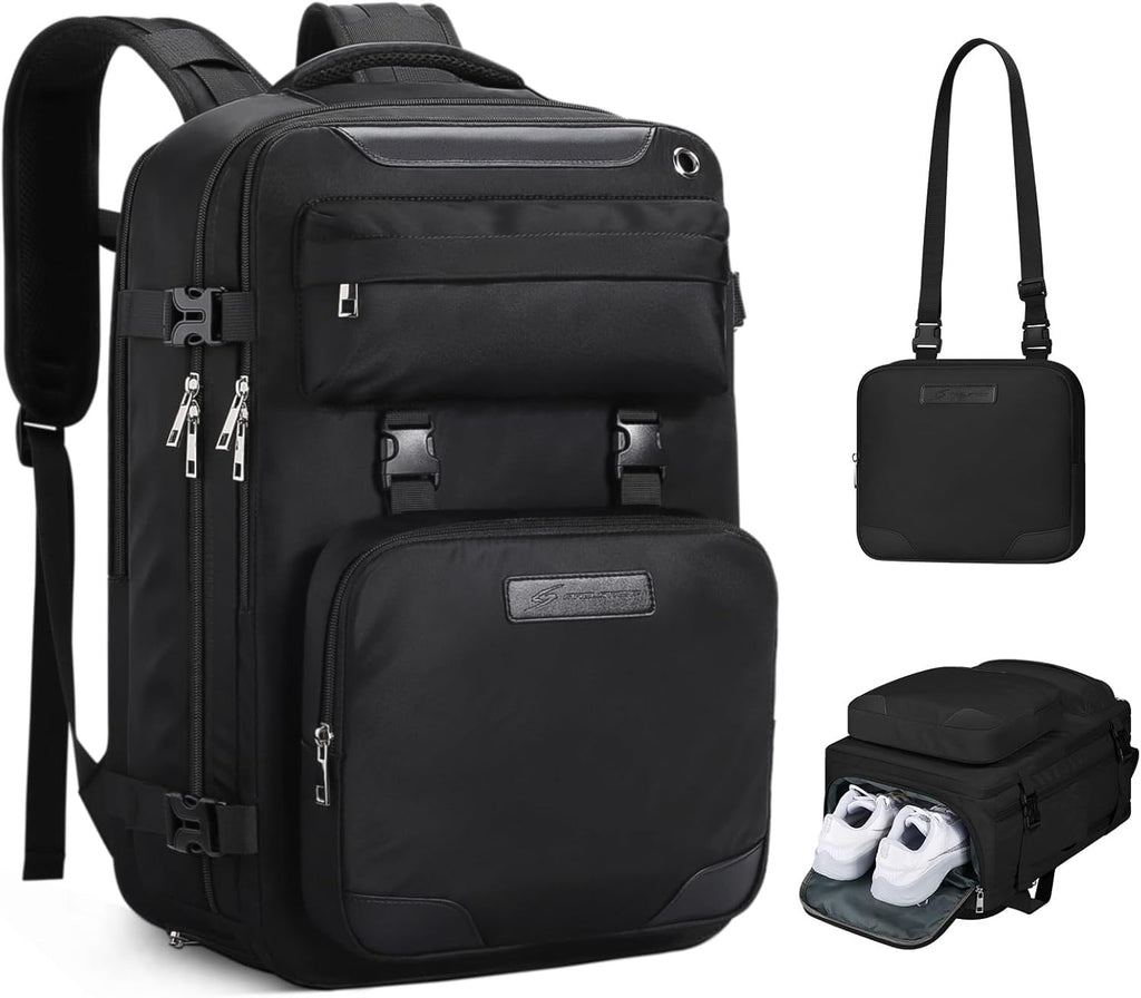 Maelstrom Travel Backpack for Men Women, 17.3" Laptop with Shoe Compartment