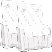 KTRIO Acrylic Brochure Holder 8.5 x 11, 2 Pack Literature Display Stand