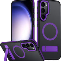 Mondelete for Samsung Galaxy S23 Case, [Compatible with MagSafe], Adjustable Kickstand,Military Grade Drop Tested, Trans