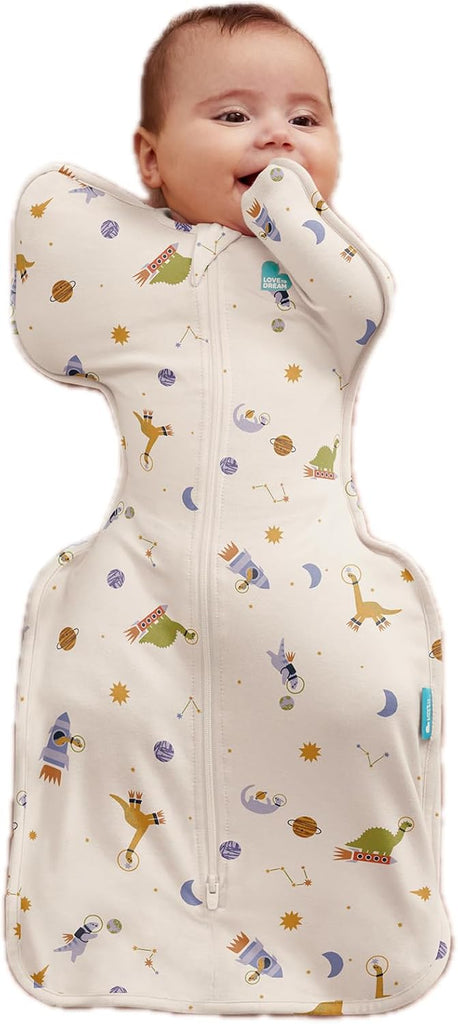Love to Dream Swaddle Up, Baby Sleep Sack | 1.0 TOG, 5-8.5 lbs, Space Dinos