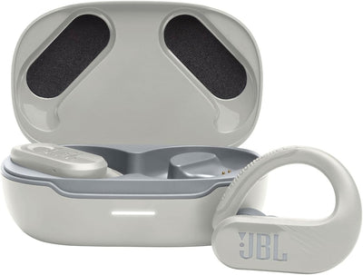 JBL Endurance Peak 3 - Dust and Water Proof (IP68) True Wireless Active Earbuds, JBL Pure Bass Sound, Up to 50 Total Hours of Playback with Speed Charge, Ambient Aware & Talk Thru (White)