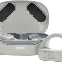 JBL Endurance Peak 3 - Dust and Water Proof (IP68) True Wireless Active Earbuds, JBL Pure Bass Sound, Up to 50 Total Hours of Playback with Speed Charge, Ambient Aware & Talk Thru (White)
