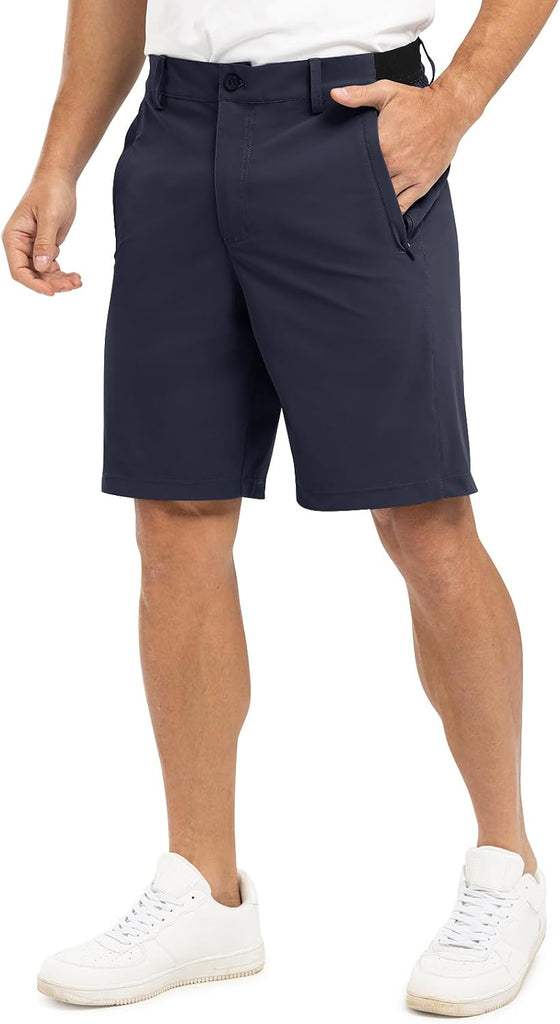 TBMPOY Men's 9" Golf Shorts Stretch Lightweight Dress Casual Work Navy 32