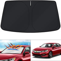 KUST Windshield Sun Shade for Honda Accord 2013-2015 2016 2017 Accessories Custom Fit Sunshade Foldable Sun Protector Bl
