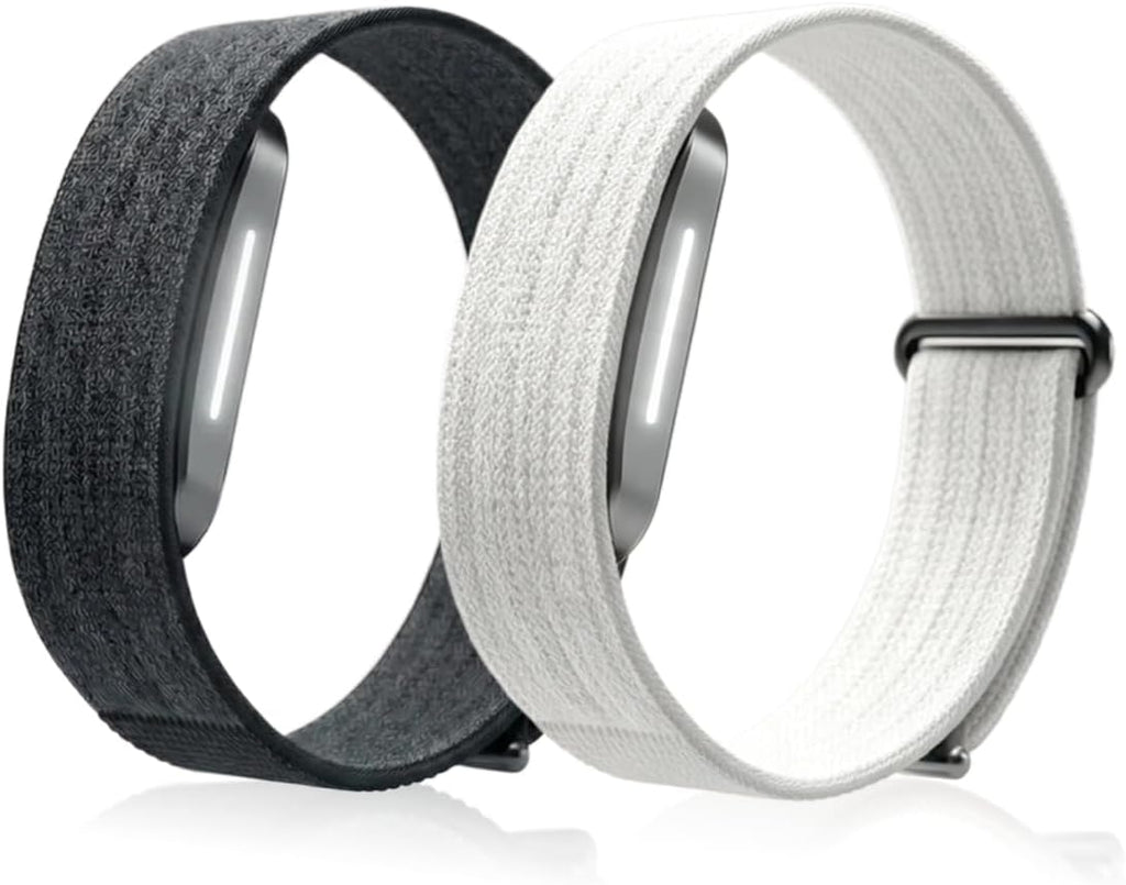 HUKWIMO Stretch Nylon Band for Hume Band 2.0, Black+White
