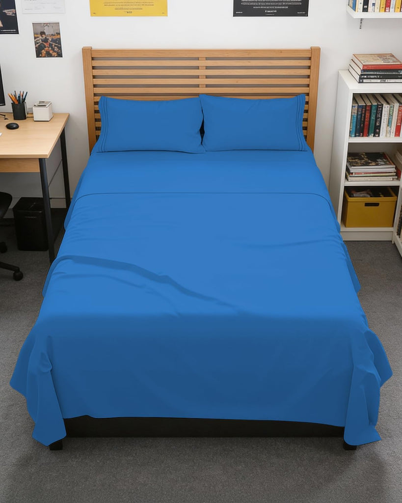 Full XL Sheets - 4 Piece Full XL Sheet Set - Cool & Breathable - Royal Blue
