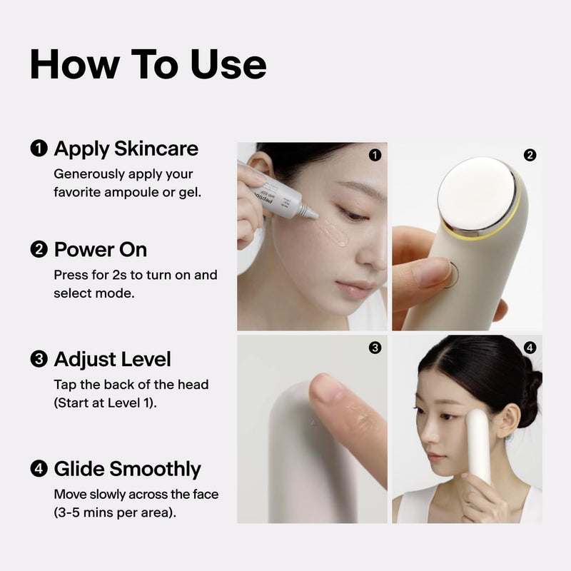 THOME The Glow Signature - Masajeador facial, para piel de aspecto firme, textura suave y brillo radiante, herramienta de belleza ligera en casa, 4.83 oz