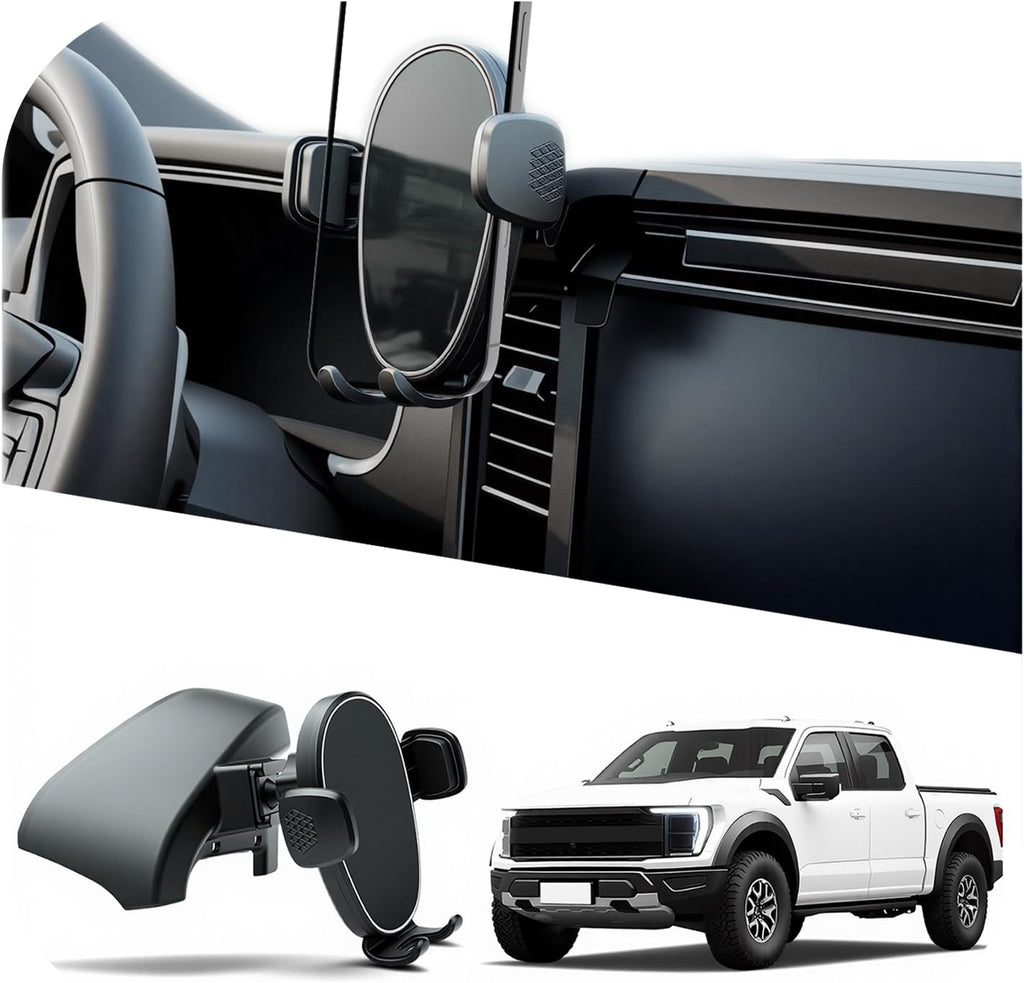 Phone Holder for F150 (2021-2024 2025, 14th Gen), Dash Phone Mount for Truck, 360° Mobile Holder, Hands Free Automobile