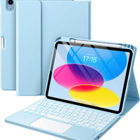 Funda con Teclado Harvopu para iPad 11" (A16) / iPad 10.ª Gen - Celeste