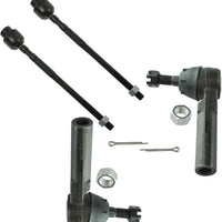 TRQ Inner Outer Driver and Passenger Side Tie Rod Set 4 Piece