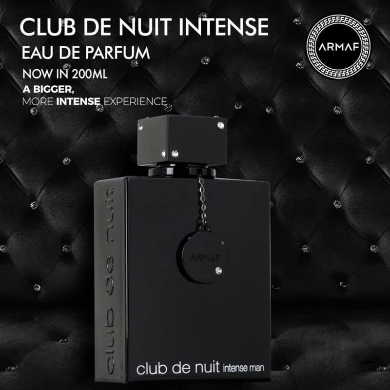 Armaf Club de Nuit Intense para hombre Eau de Parfum en aerosol, 6.8 onzas / 200 ml ✅ Club de Nuit Intense Man de Armaf es una fragancia Woody Spicy para hombres ✅ Notas Superiores: Manzana, bergamota
