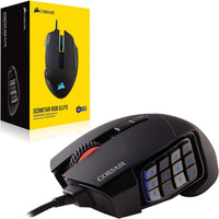 Corsair Scimitar RGB Elite Wired MMO MOBA PC Gaming Mouse – Black