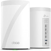 TP-Link Deco 7 Pro BE63 Tri-Band WiFi 7 BE10000 Whole Home Mesh System- 6-Stream 10 Gbps, 4x2.5G Ports Wired Backhaul, 4X Smart Internal Antennas, VPN, HomeShield (2-Pack)