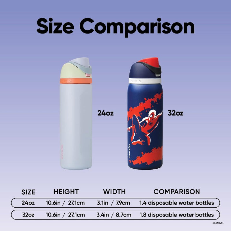 Owala Marvel FreeSip Botella de Acero Inoxidable 32 oz - Swing of Things