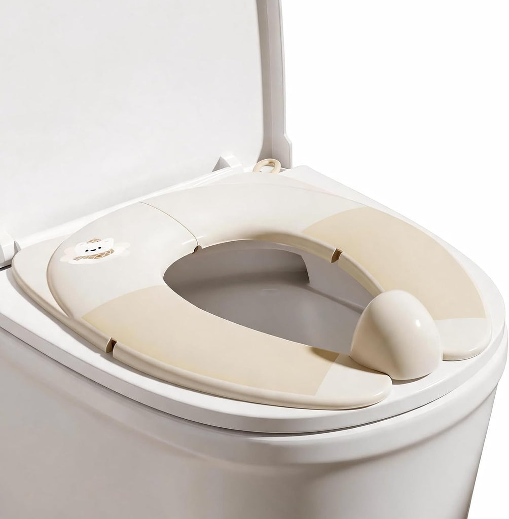 Portable Folding Travel Potty Training Seat for Toddler & Kid, Foldable Toddlers Toilet Seat, Fits Round & Oval Toilets,