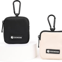 Dog Treat Pouch 2 PCS, Waterproof Small Dog Treat Bag for Leash, Hands Free Dog Walking Bag with Carabiner, Dog Poop Bag