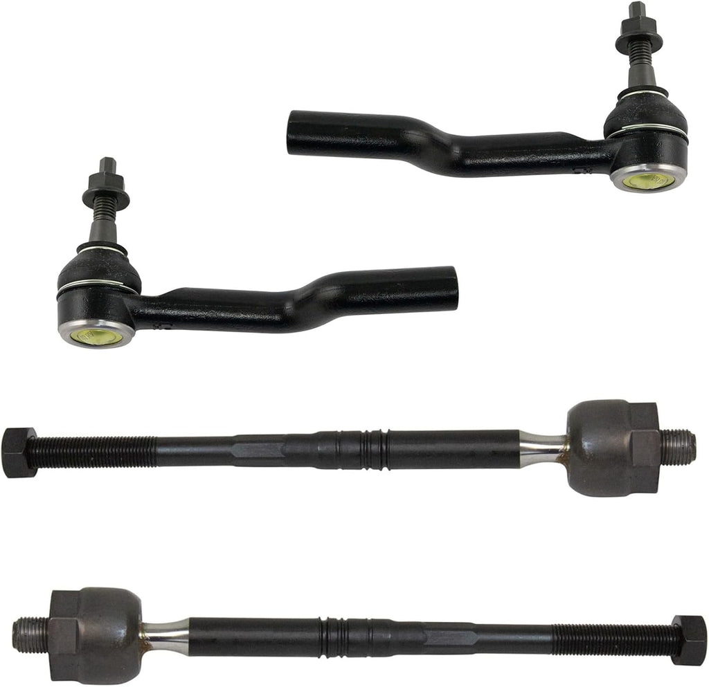 TRQ Inner and Outer Left and Right Tie Rod Set 4 Piece