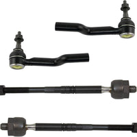 TRQ Inner and Outer Left and Right Tie Rod Set 4 Piece