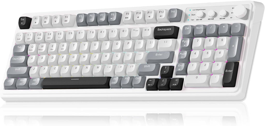 AULA S99 Wireless Keyboard,99 Key Computer Gaming Keyboards with Number Pad