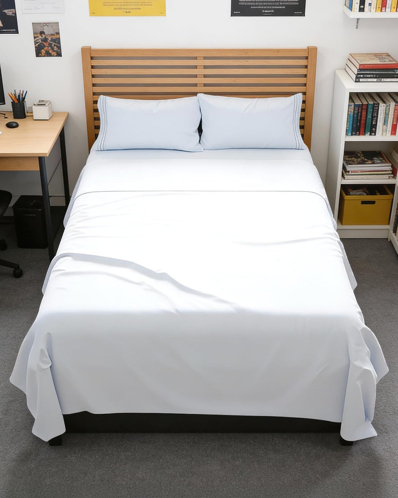 Full XL Sheets - 4 Piece Full XL Sheet Set - Breathable & Cooling - White